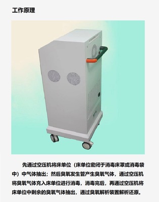 扬帆环保 床单元臭氧消毒机 医用床单位床边床旁两床1600mg/m